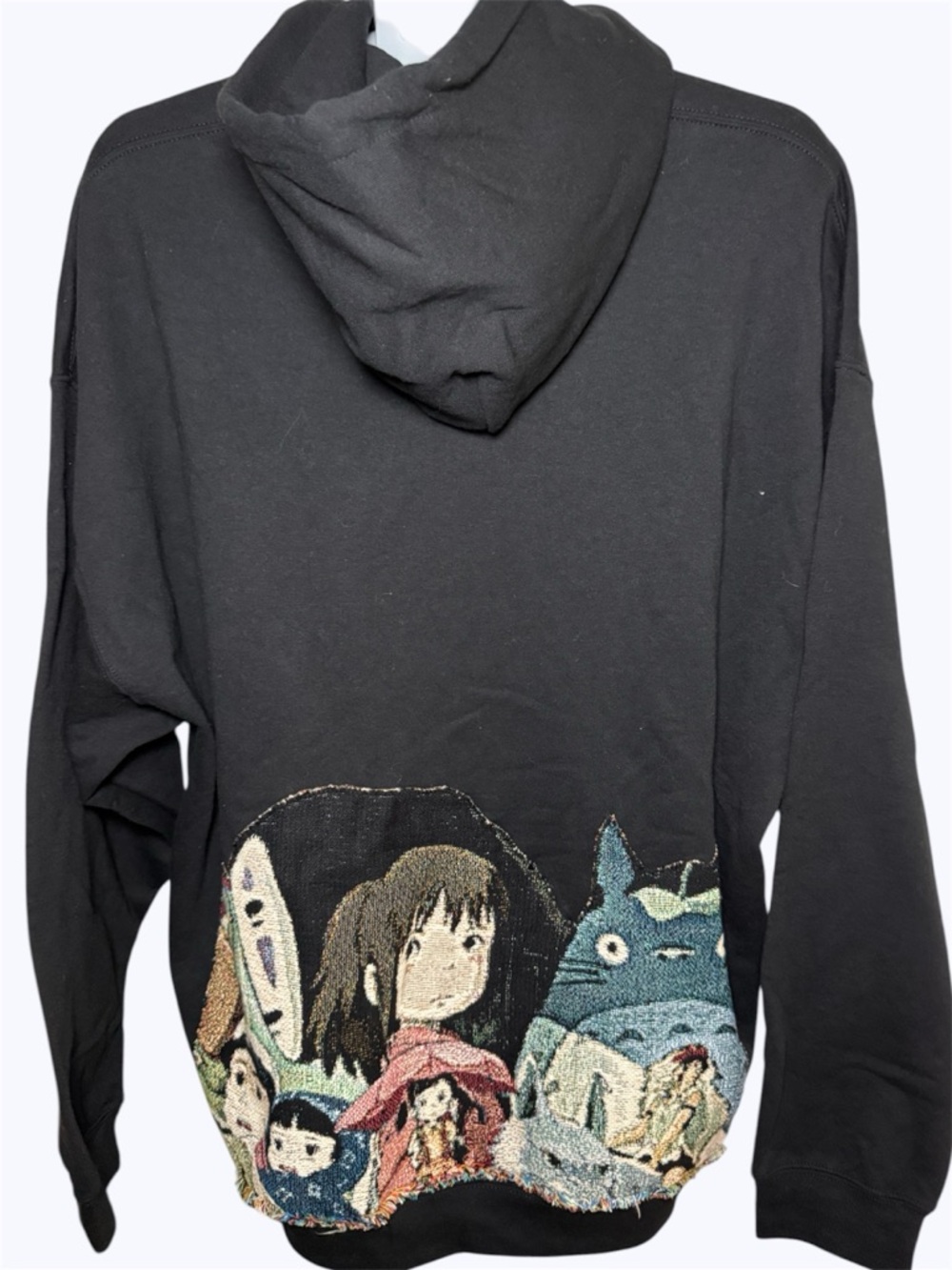 Black Studio Ghibli Graphic Hoodie